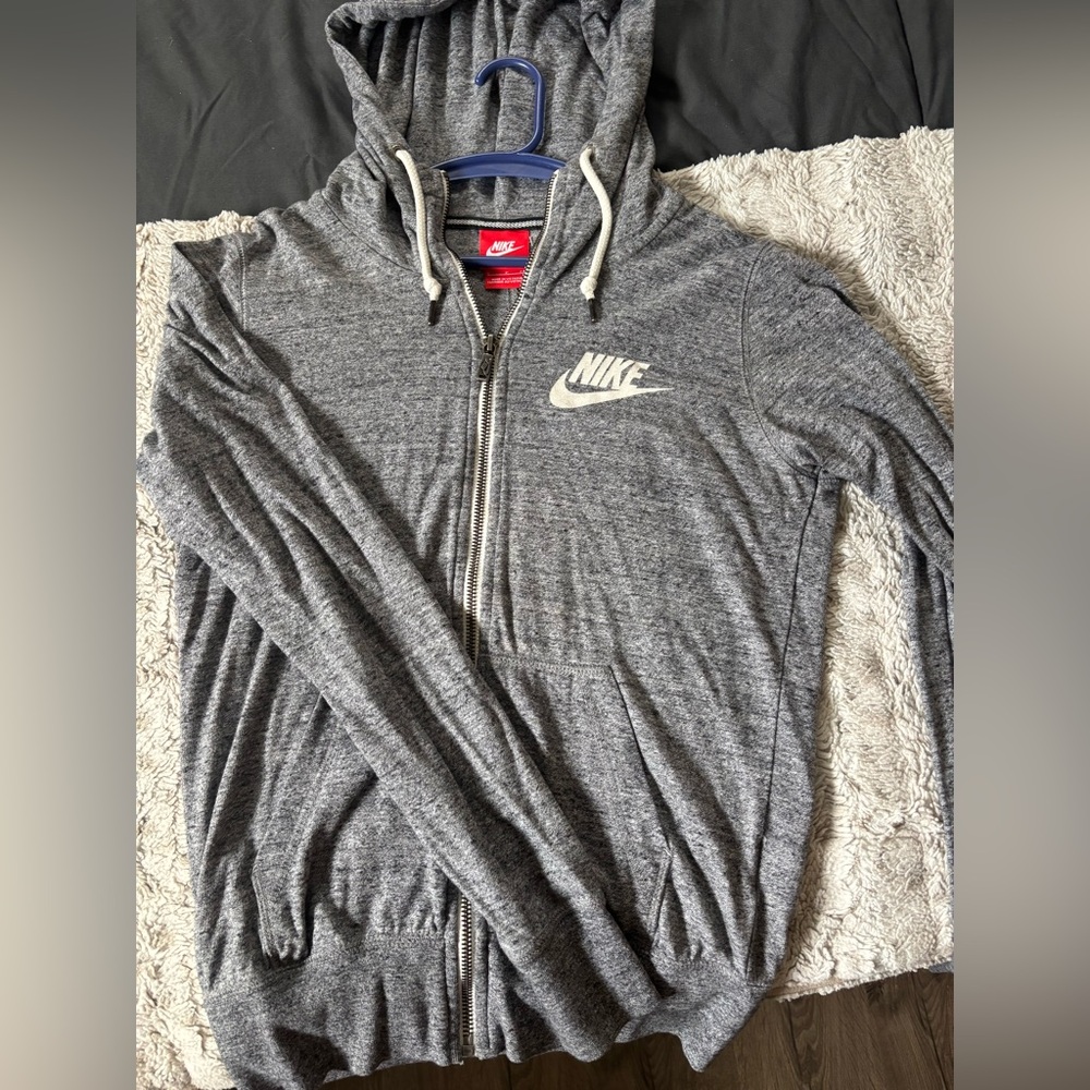 Nike Women's Gray Zip-Up Hoodie